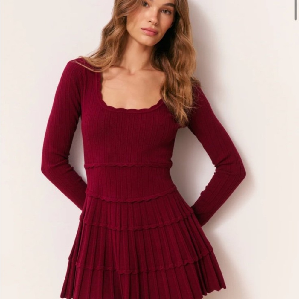 LoveShackFancy Stretch Pointelle Mini Dress
Burgundy Spiced Berry
